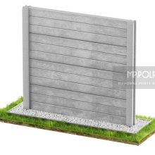 Ekran poziomy frez - Dwustronne płoty betonowe - zdjecie 1