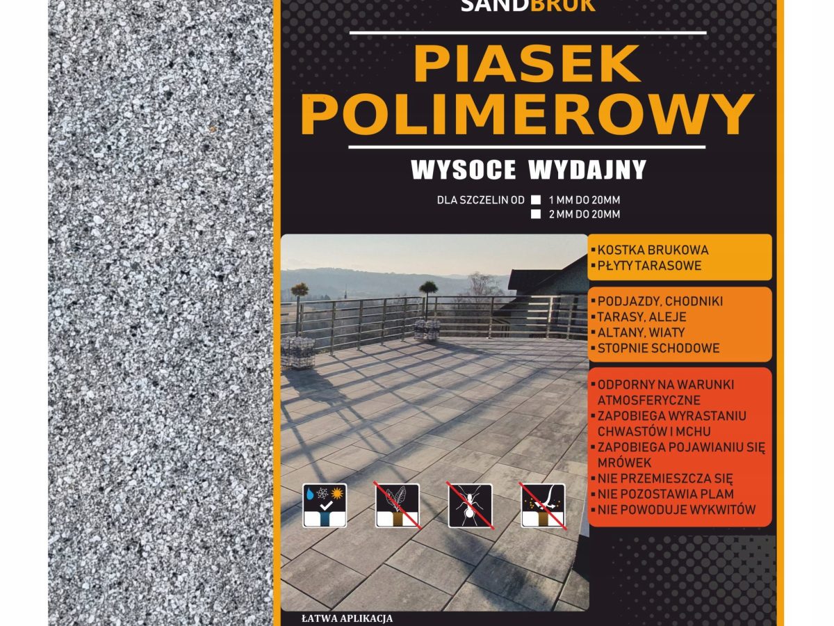 Piasek polimerowy SandBruk jasny szary 20 kg